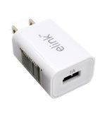 eLink USB wall charger block - white