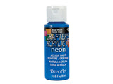 DecoArt, peinture acrylique, bleu neon, 2 oz.