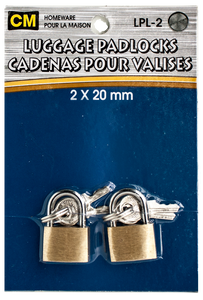 CM padlock for suitcases pk2
