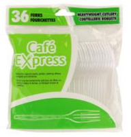 Café Express plastic forks pk36