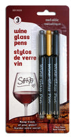 Wine glass pens pk3