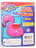 Inflatable flamingo drink holder