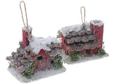 Moss Red House Ornament