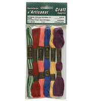 Embroidery thread 8m. pk6 (bright colors)