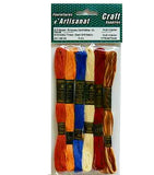 Embroidery thread 8m. pk6 (victorian colors)