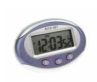 Oval digital alarm clock