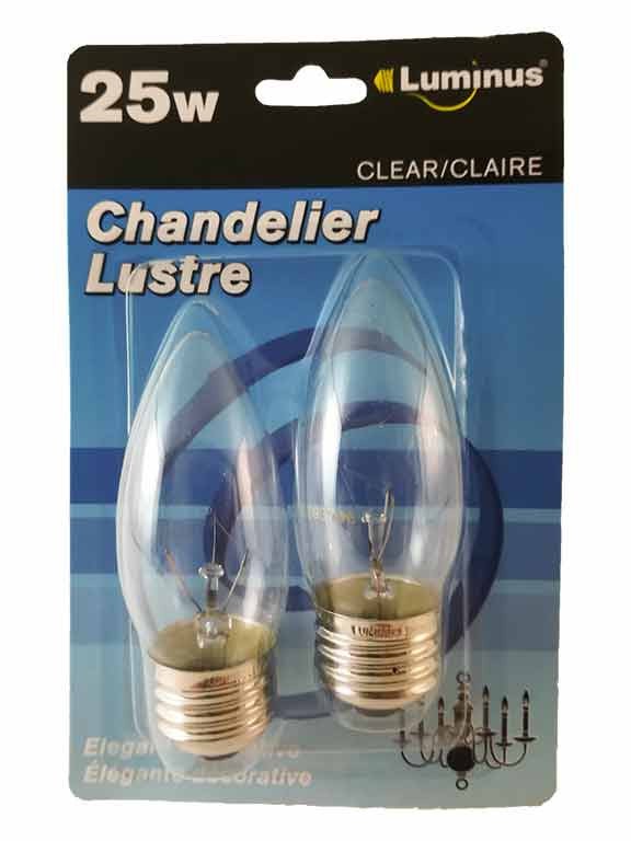 Ampoule chandelier ustre blanc clair 25w (p11625) - Dollar Royal
