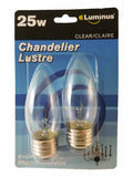 Ampoule chandelier/lustre 25w blanc clair - Dollar Royal