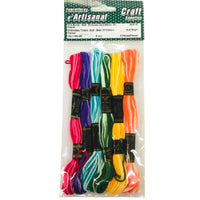 Pack of 6 skeins/ embroidery floss (8m.), bright colors