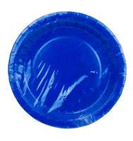 Paper plates pk8 - royal blue (asst. sizes)