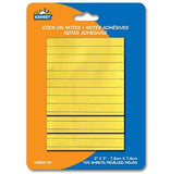Lined yellow sticky notes