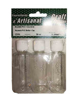 Pack of 3 plastic bottles (59ml.) with stopper and cap