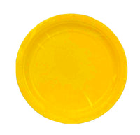 Assiettes en cartons pk8 - jaune vif (tailles asst.)