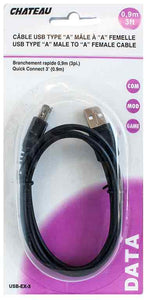 Cable USB type A mâle à A femelle