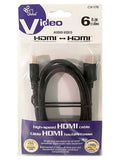 6ft high speed HDMI audio video cable. gold plated