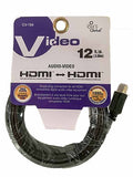 Câble audio vidéo HDMI avec contacts plaqués or, de 12 pi. - Dollar Royal