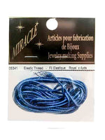 Corde élastique 4 verges, bleu royal, métallique