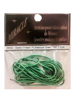 Elastic cord 4 yards, metallic green
