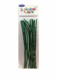 Package of pipe cleaners (12in.) dark green/metallic forest/shiny