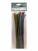 metallic/shiny multicolored pipe cleaners (12in.)