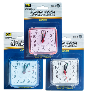 Quartz alarm clock (asst.)