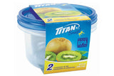 Titan Snap round containers 615ml pk2
