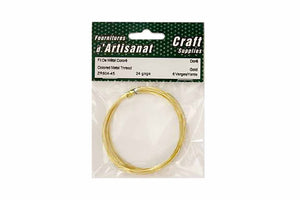 Fil de laiton/brass (métal), 6 verges, doré