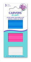 Carvers' Clay Baking Clay 60g (Blue, Pink, White)