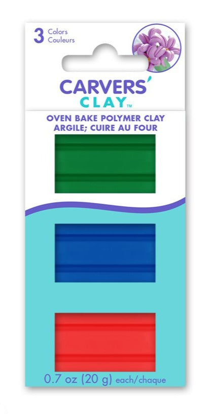 Carvers' Clay Argile à cuire au four 60g (couleurs primaires)