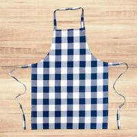 Plaid apron (blue)