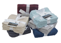 Plain washcloths pk5 (asst. col.)