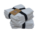 White washcloths 12" pk6