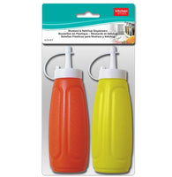 Plastic containers/bottles for ketchup and mustard