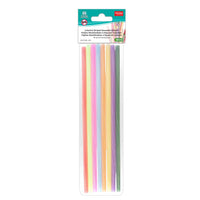 Striped reusable straws pk18