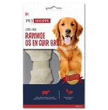 Os pour chiens: Paquet de 2 x os en cuir brut de 4 po.