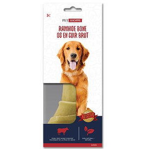 1 os pour chien moyen en cuir brut