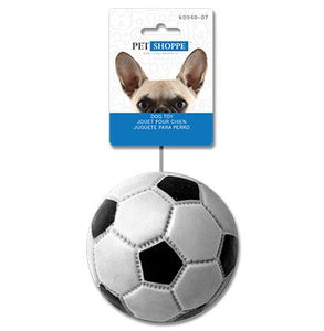 Soccer ball shaped dog toy