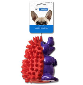 Little pink hedgehog dog toy