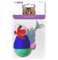 Cat toy in the shape of a colorful mouse