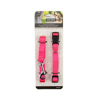 Pet Shoppe Nylon collar and leash (small) - pink
