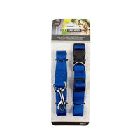 Pet Shoppe Nylon Collar and Leash (Medium) - Blue