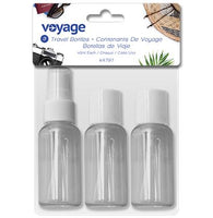 Pack of 3 bottles/containers for travel