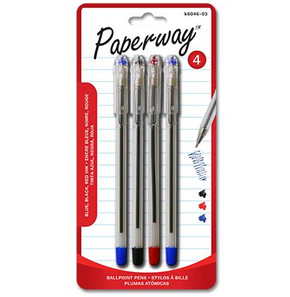 Paquet de 4 stylos de couleurs assorties