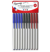 Paquet de 10 stylos couleurs assorties
