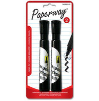 Pack of 2 permanent black markers/pencils