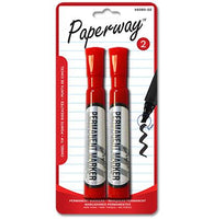 Pack of 2 permanent red markers