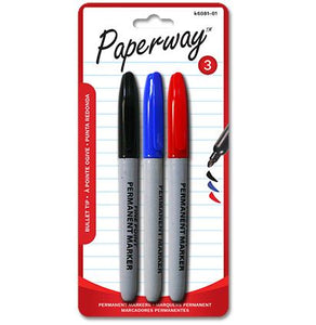 Pack of 3 permanent markers