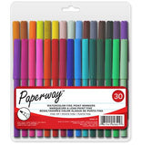 Ensemble de 30 crayons feutres à l'eau couleurs assorties