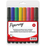 Set of 8 felt-tip markers/pencils, large tip