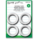Pack of 4 rolls of invisible tape